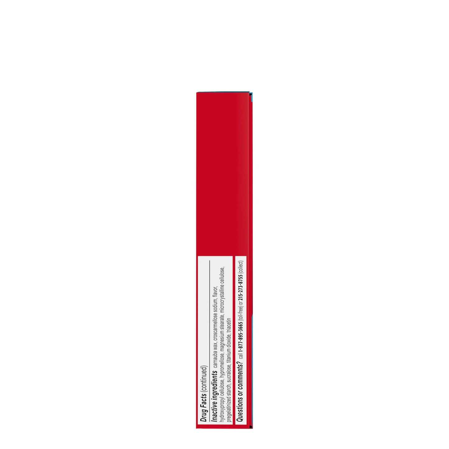 Close up view of the instructions and liver warning on genuine Tylenol head congestion caplets