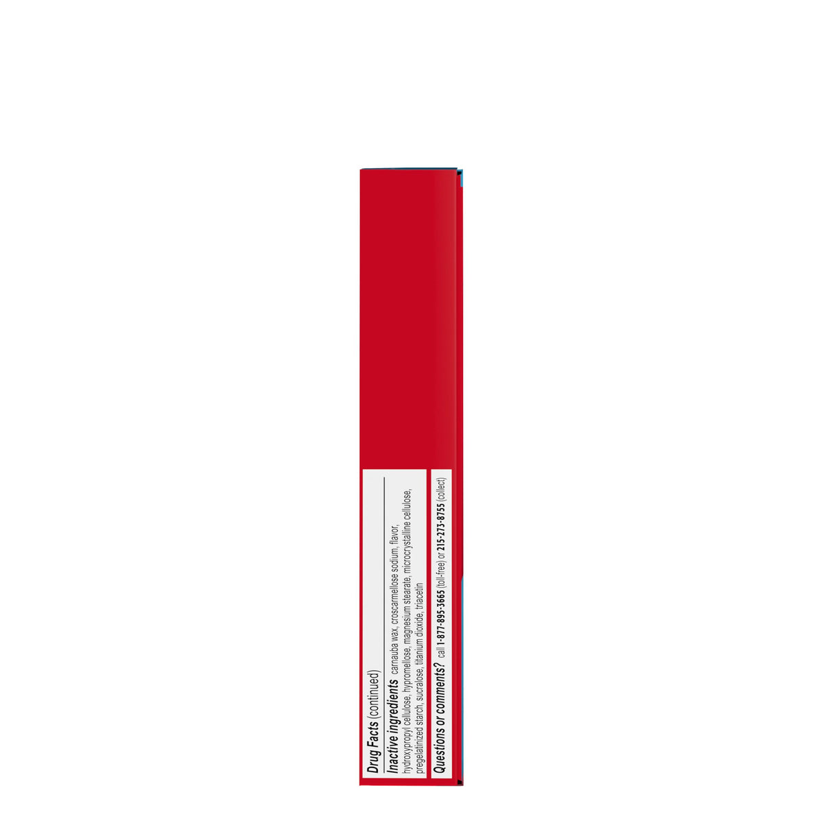 Close up view of the instructions and liver warning on genuine Tylenol head congestion caplets