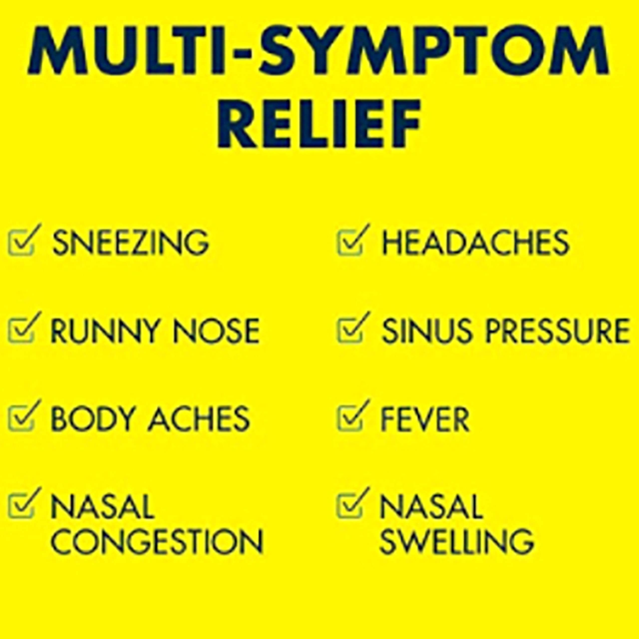 Advil cold and flu relief tablets showing active ingredients and drug facts label