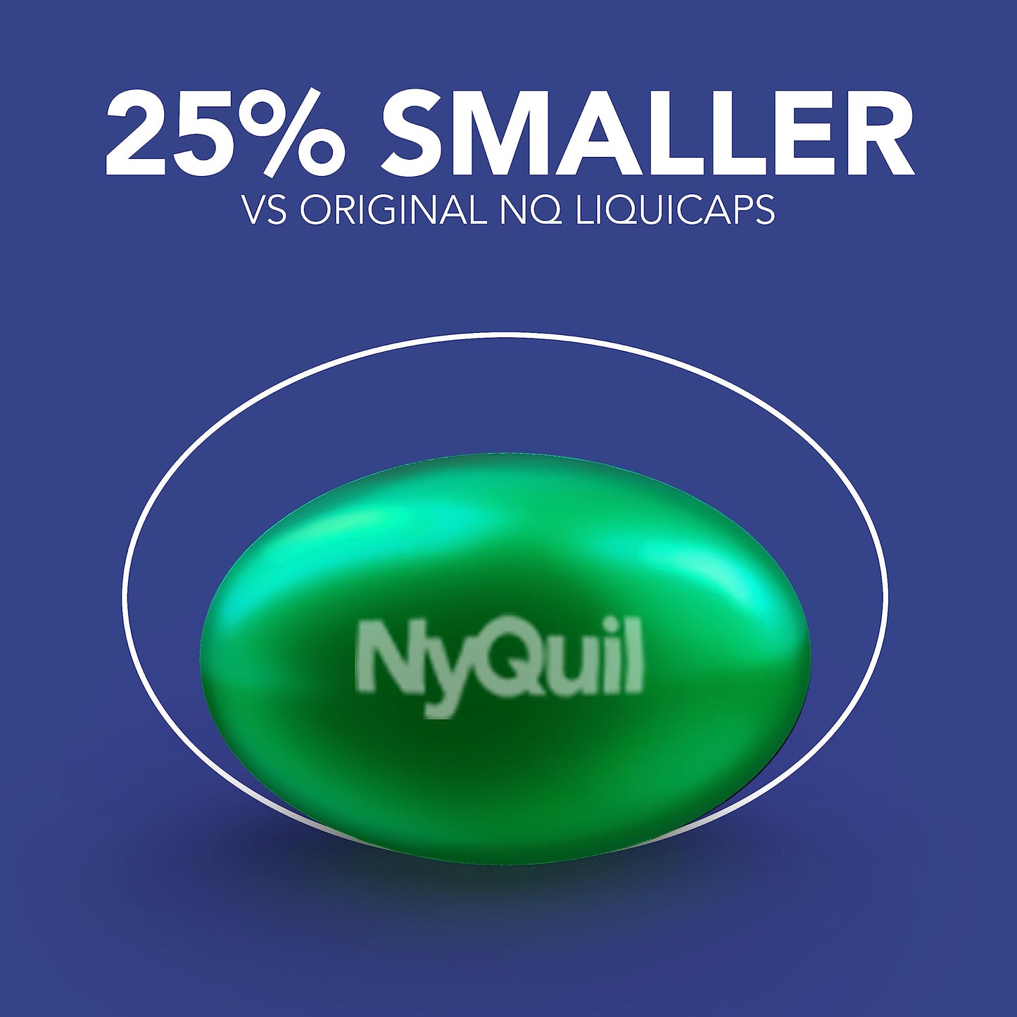 Authentic USA imported Vicks NyQuil nighttime cold and flu liquid capsules designed for easy swallowing and fast relief.