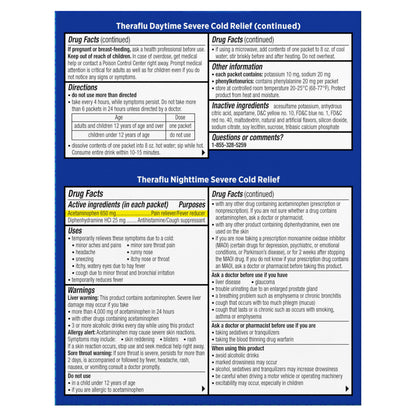 Theraflu daytime and nighttime combo pack preparation instructions view