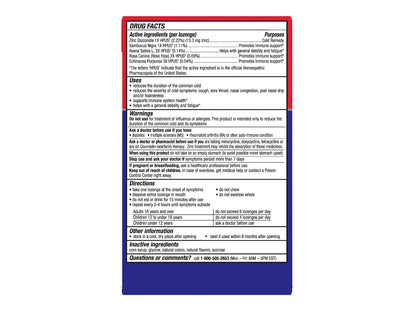 Authentic Cold-EEZE common cold remedy box highlighting the formula that shortens cold duration.