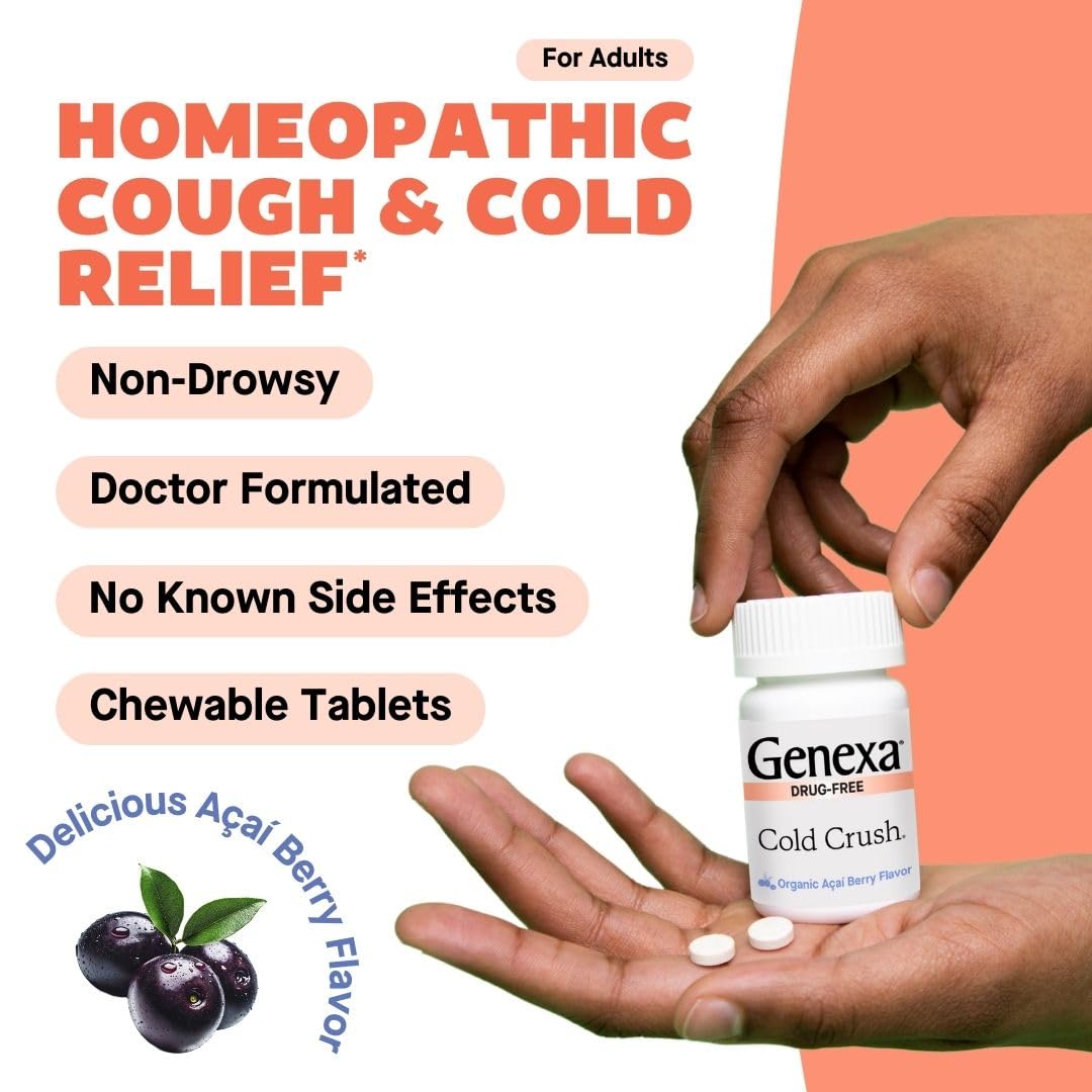 Genexa non drowsy organic cold and cough medicine active homeopathic ingredients list