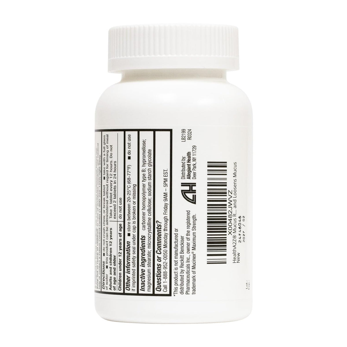 Imported USA health care expectorant for thinning and loosening mucus