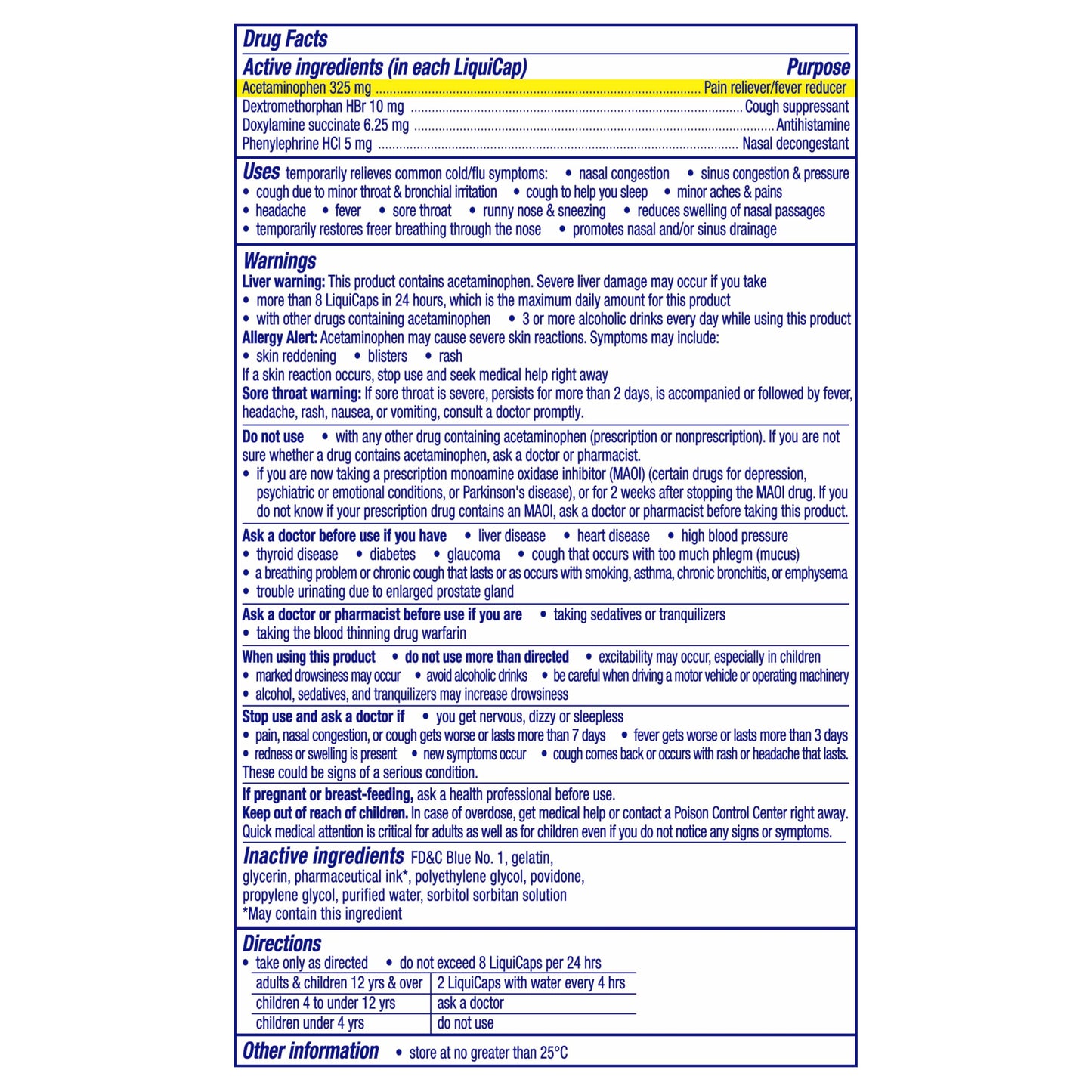 Vicks NyQuil Maximum Strength Severe cold and flu medicine box showing active ingredients