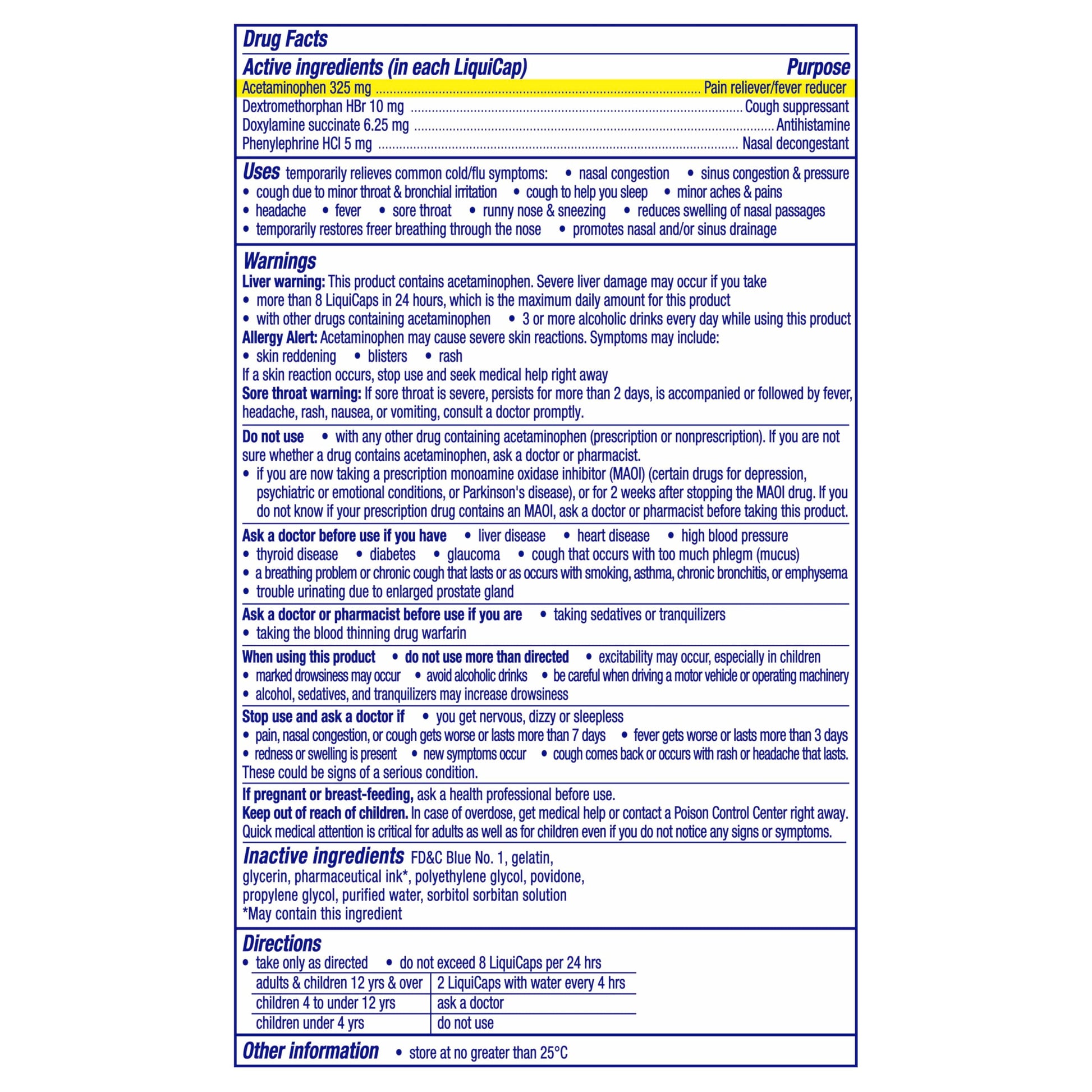 Vicks NyQuil Maximum Strength Severe cold and flu medicine box showing active ingredients