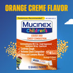 Mucinex pediatric recommended child cough mini melts product display