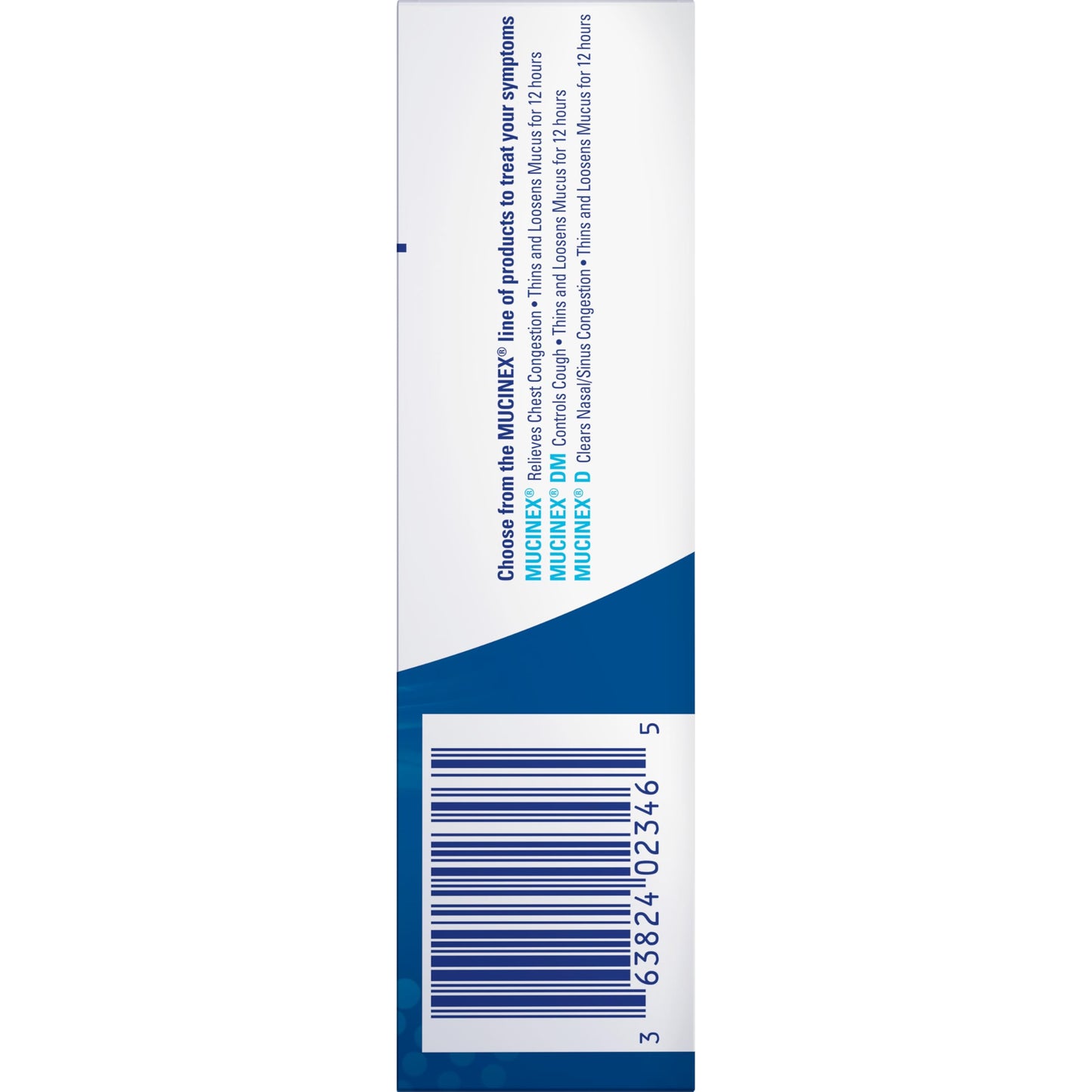 Mucinex twelve hour chest congestion relief medication box showing forty two tablets count.