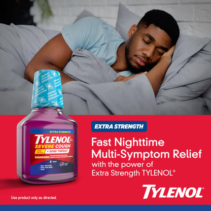 Imported Tylenol purple bottle nighttime liquid medicine with multi symptom relief details