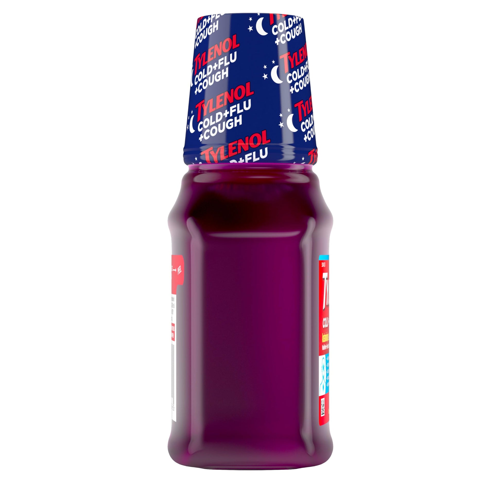 Authentic USA imported Tylenol Cold and Flu liquid bottle with dosing cup included