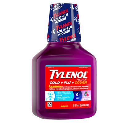 Tylenol Wild Berry Burst flavor liquid medicine for sinus congestion and headache relief