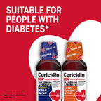 Coricidin HBP decongestant free sugar free cherry flavor daytime cold medicine bottle
