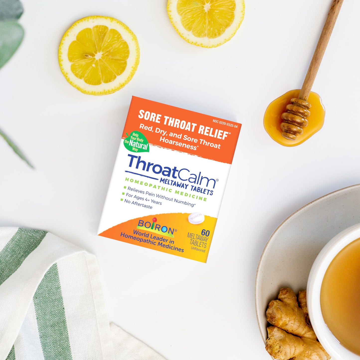 Imported Boiron ThroatCalm tablets for adults and children aged four and older