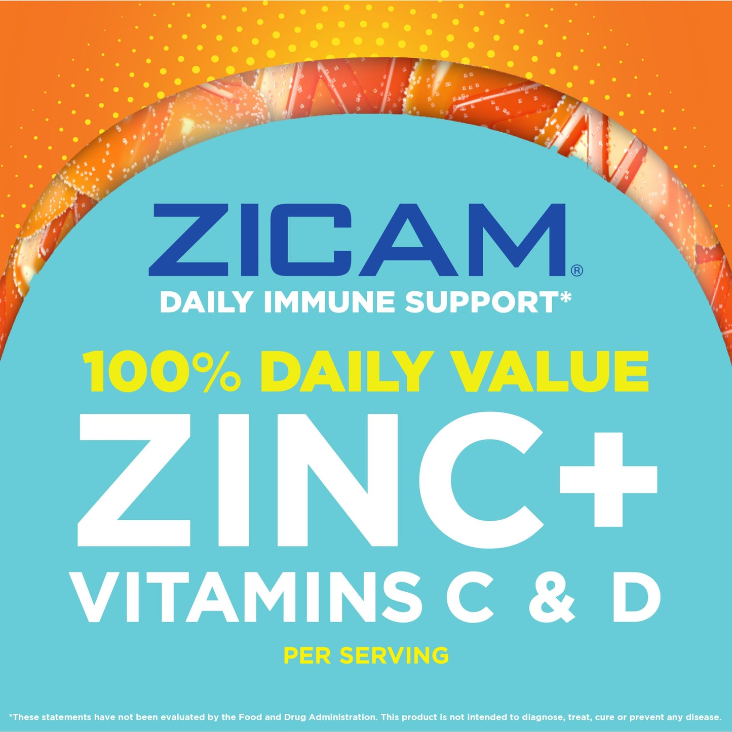Authentic Zicam zinc and vitamin c chewable supplements in citrus strawberry flavor details