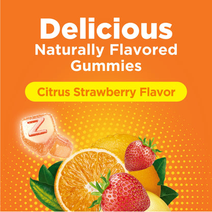 Zicam premium imported wellness gummies for year-round immunity support bottle angle view