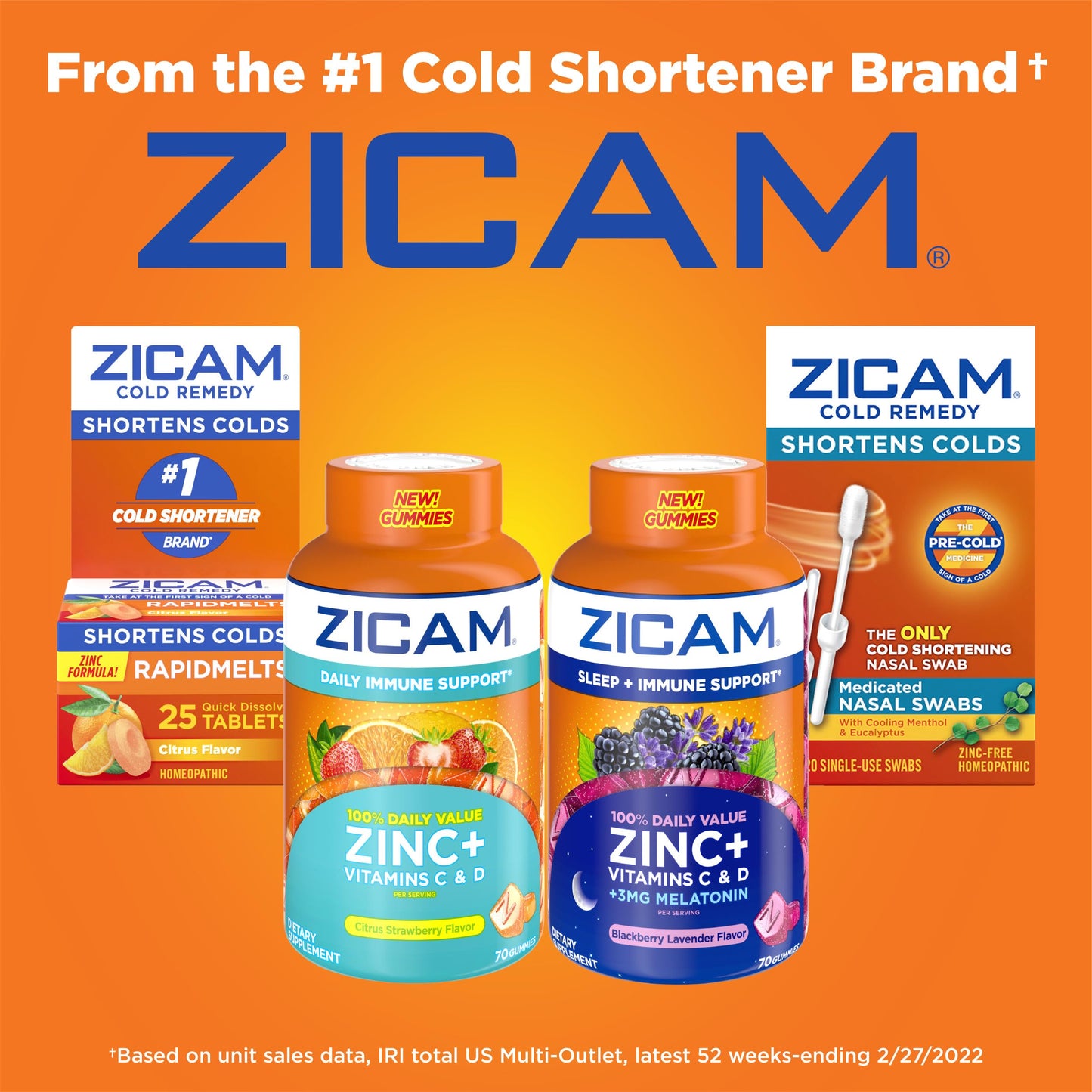 Close-up of adult chewable zinc vitamins by Zicam for defense against seasonal health changes