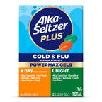 Alka-Seltzer Plus multi-symptom relief capsules showing the smaller pill size design