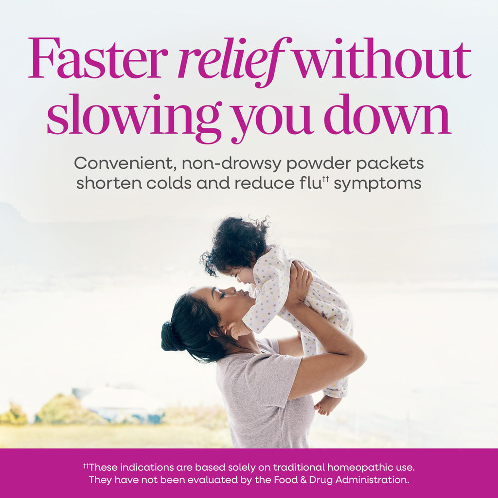 Nature's Way homeopathic cold and flu remedy single use non drowsy powder packets