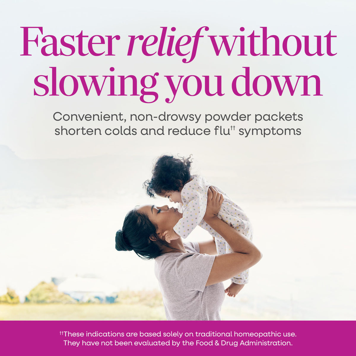 Nature's Way homeopathic cold and flu remedy single use non drowsy powder packets