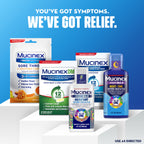 Close up of Mucinex 600 milligram bi-layer technology expectorant tablet design