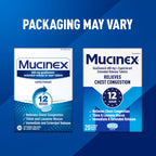 Mucinex over the counter chest congestion and cold cough relief medication box