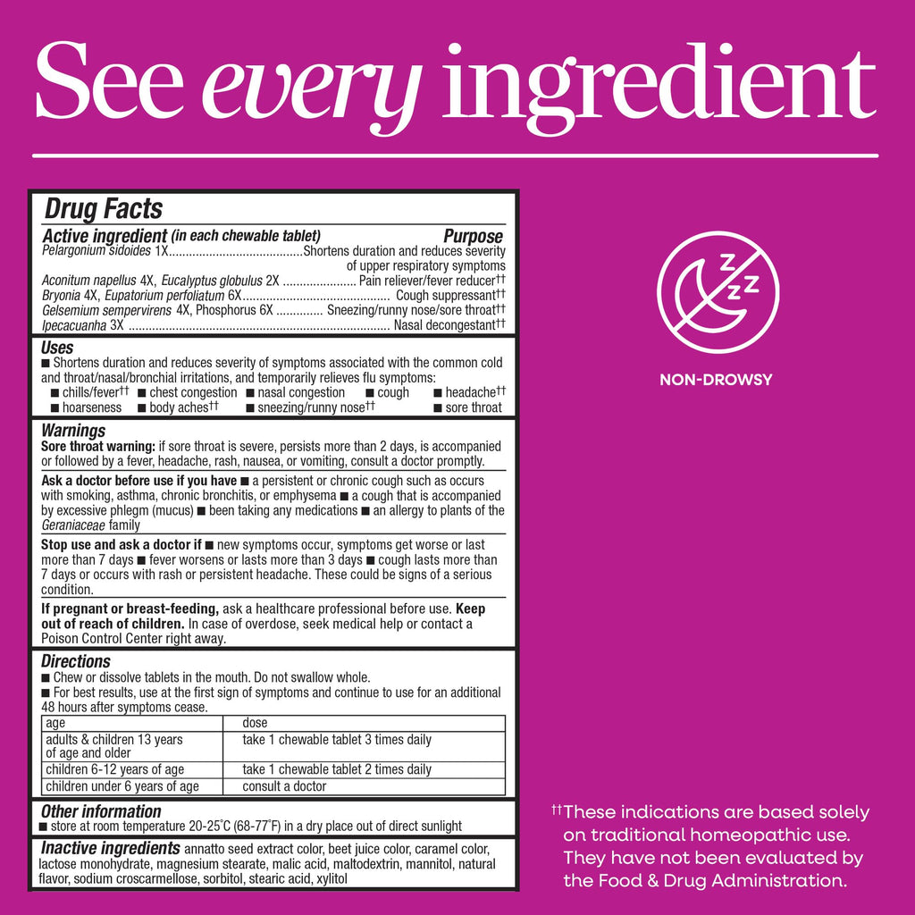 Pelargonium sidoides homeopathic formula for shortening cold duration
