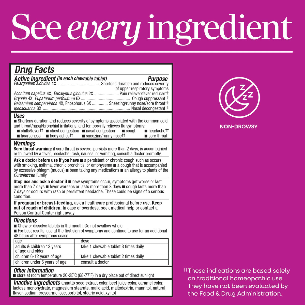 Pelargonium sidoides homeopathic formula for shortening cold duration