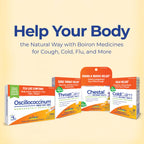 Boiron Chestal Honey side panel with safety warnings and product features