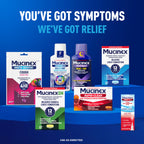 Mucinex FastMax DM Max expectorant and cough suppressant liquid medicine packaging.