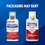 Mucinex maximum strength non-drowsy daytime cold and cough liquid formula.