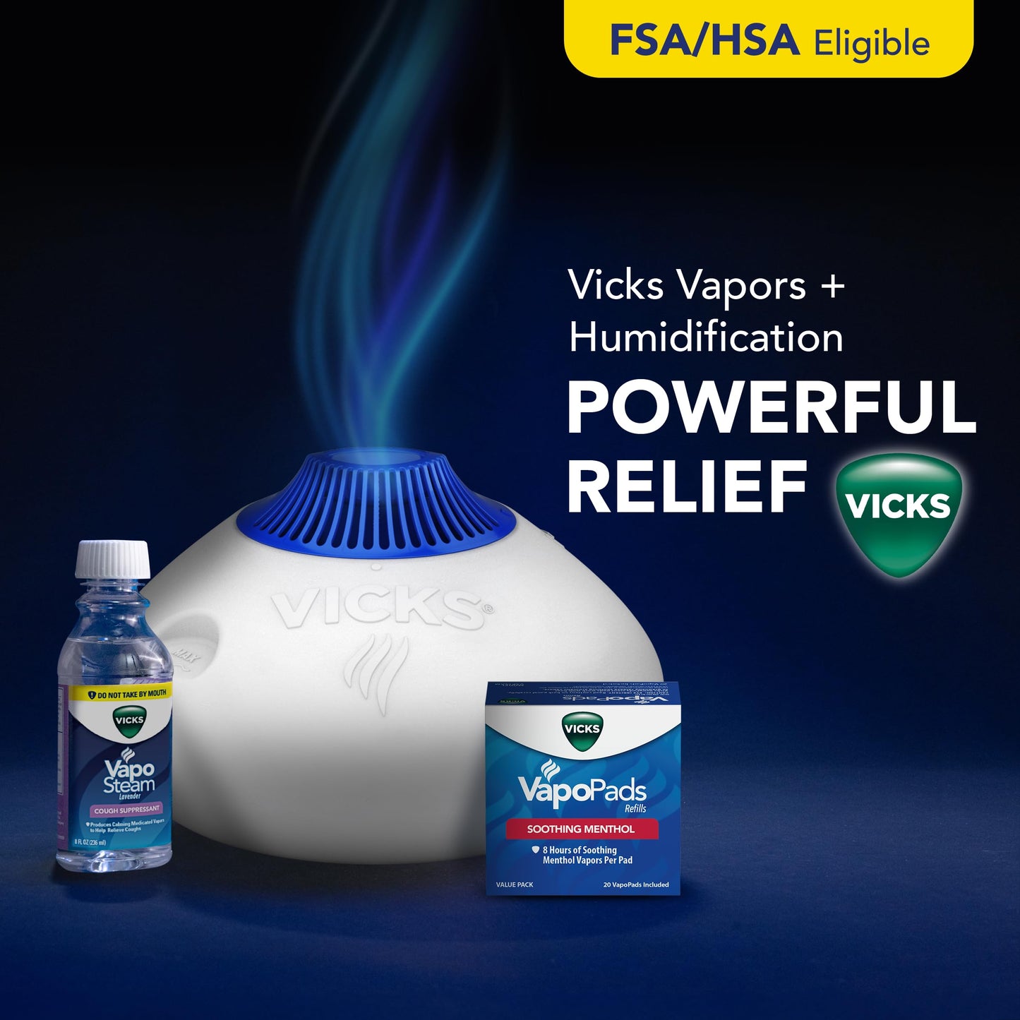 Unboxed Vicks menthol scent pads showing the complete twenty count value pack contents
