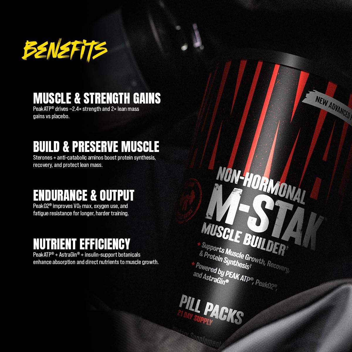 Universal Nutrition Animal mass gainer pill packs poured out to show individual daily packets and capsules.