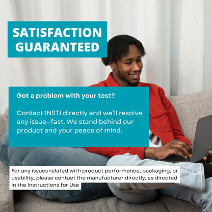 Authentic USA imported INSTI rapid test contents displaying simple three step components