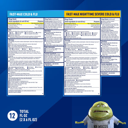Side view of Mucinex Day and Night combo box showing adult usage instructions
