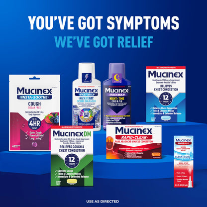 Two six fluid ounce bottles of Mucinex maximum strength cough syrup pack