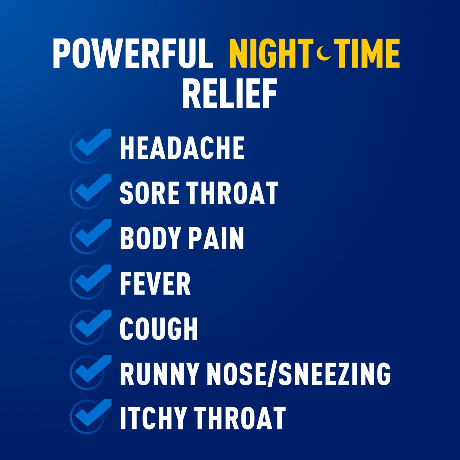 Close up view of the 16 daytime and 8 nighttime maximum strength liquid gels for severe seasonal congestion.
