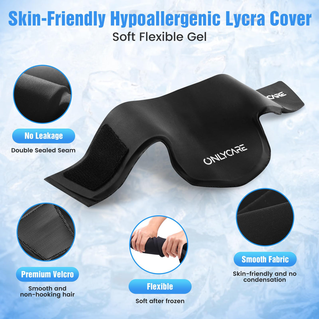 Close up of Onlycare neck wrap showing cooling grooves