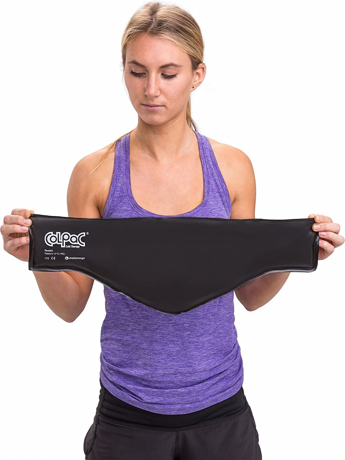 Top view of 21-inch Chattanooga neck contour ice pack