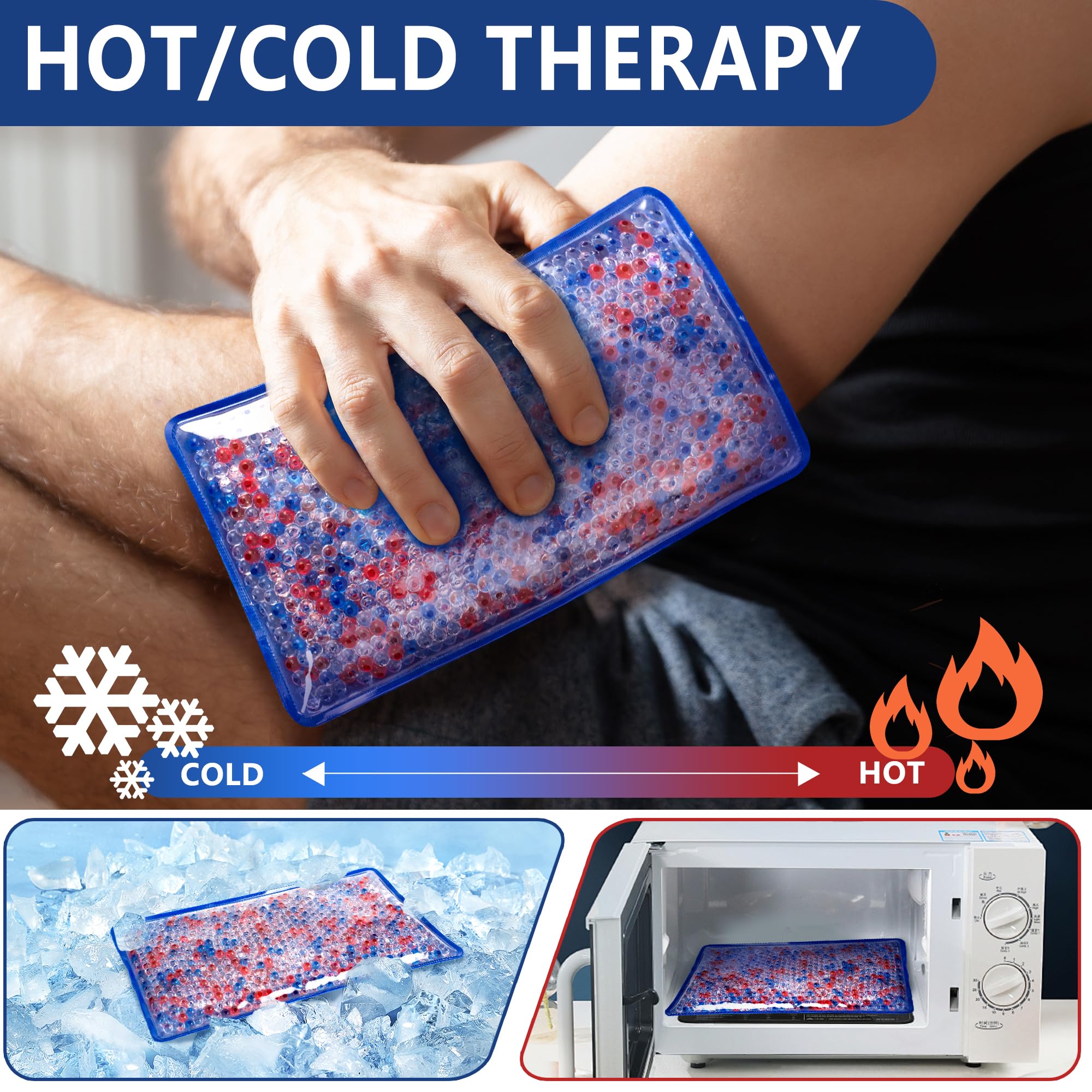 WellWear gel bead pack showing plush side for comfort