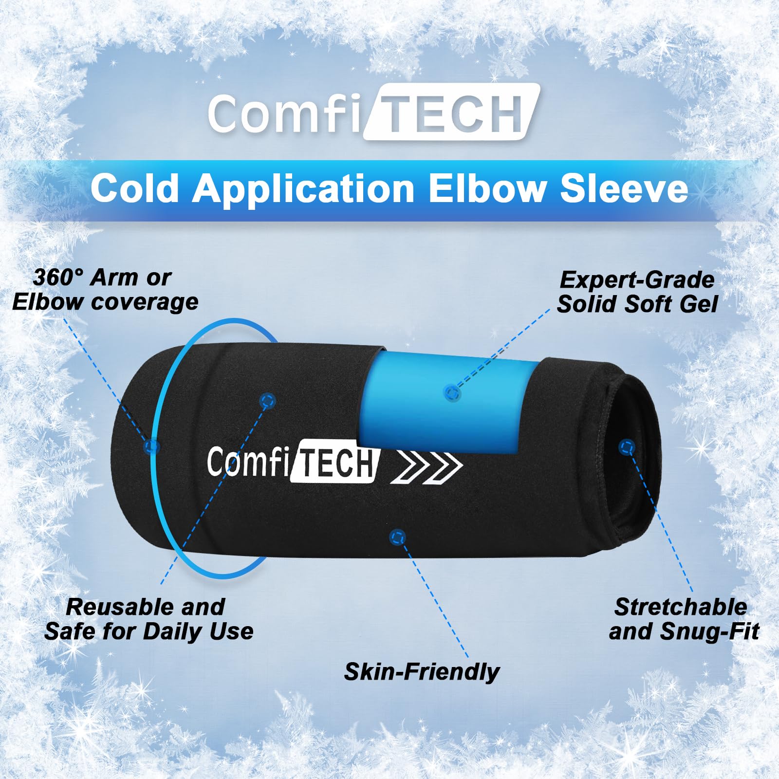 Detail view of ComfiTECH ice sleeve leak proof seam construction
