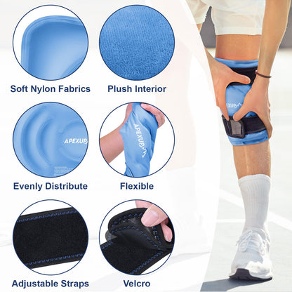 Apexup reusable gel ice pack showing flexible design