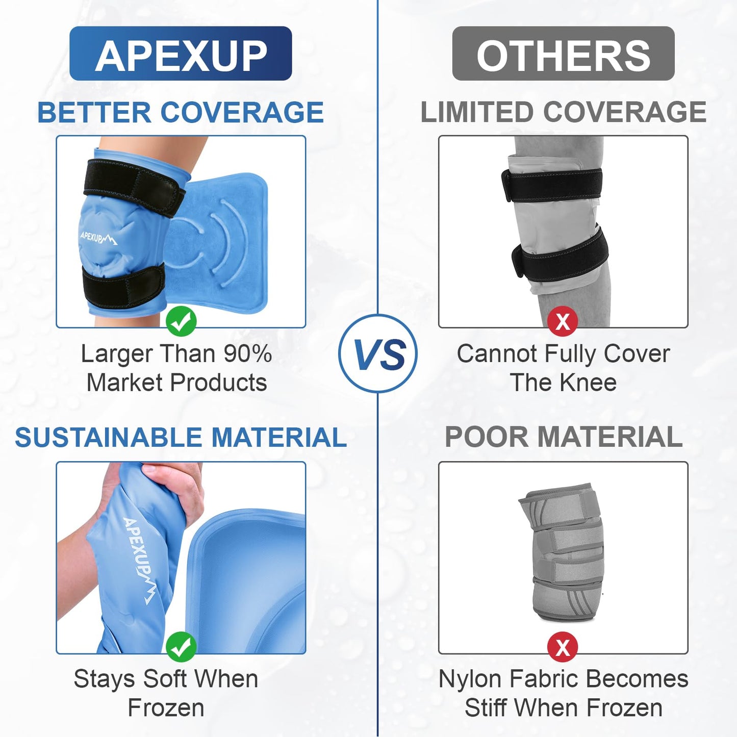 Apexup flexible gel pack for shoulder and back pain