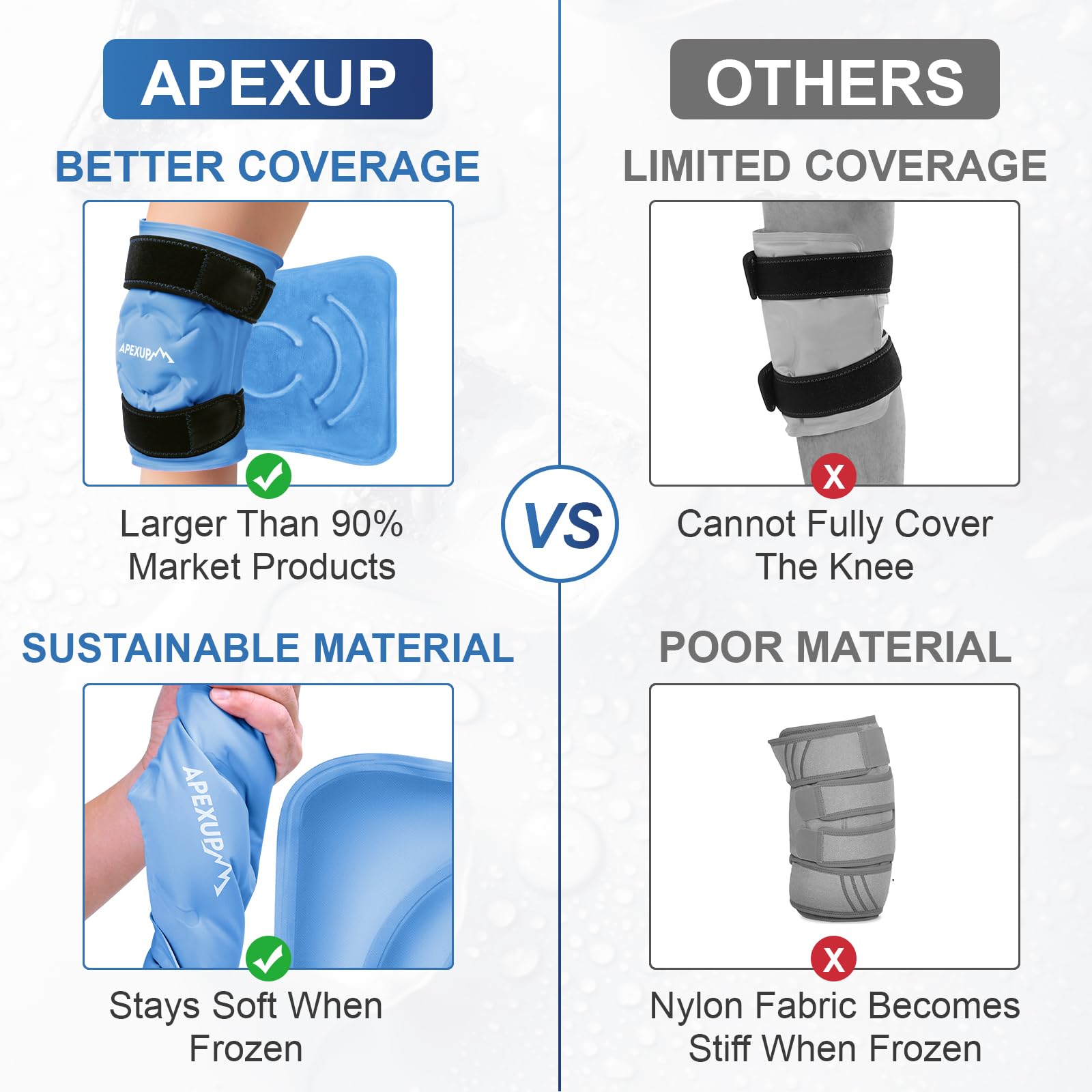 Apexup flexible gel pack for shoulder and back pain