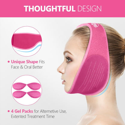 Four reusable hot and cold gel packs included with Newgo Hilph head wrap