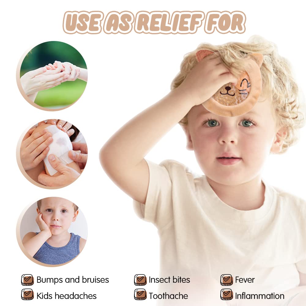 Child using a Hilph gel ice pack for a minor bump
