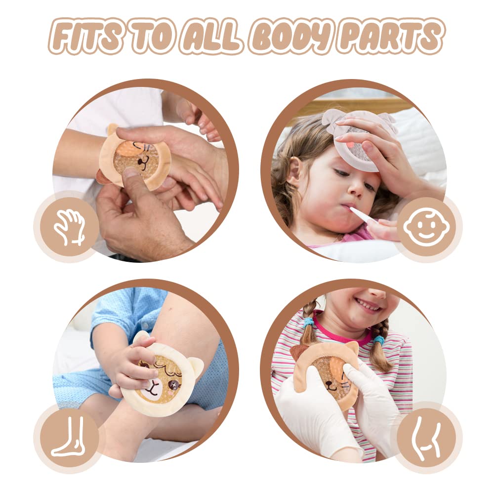 Hilph kids ice pack being used as a cold compress