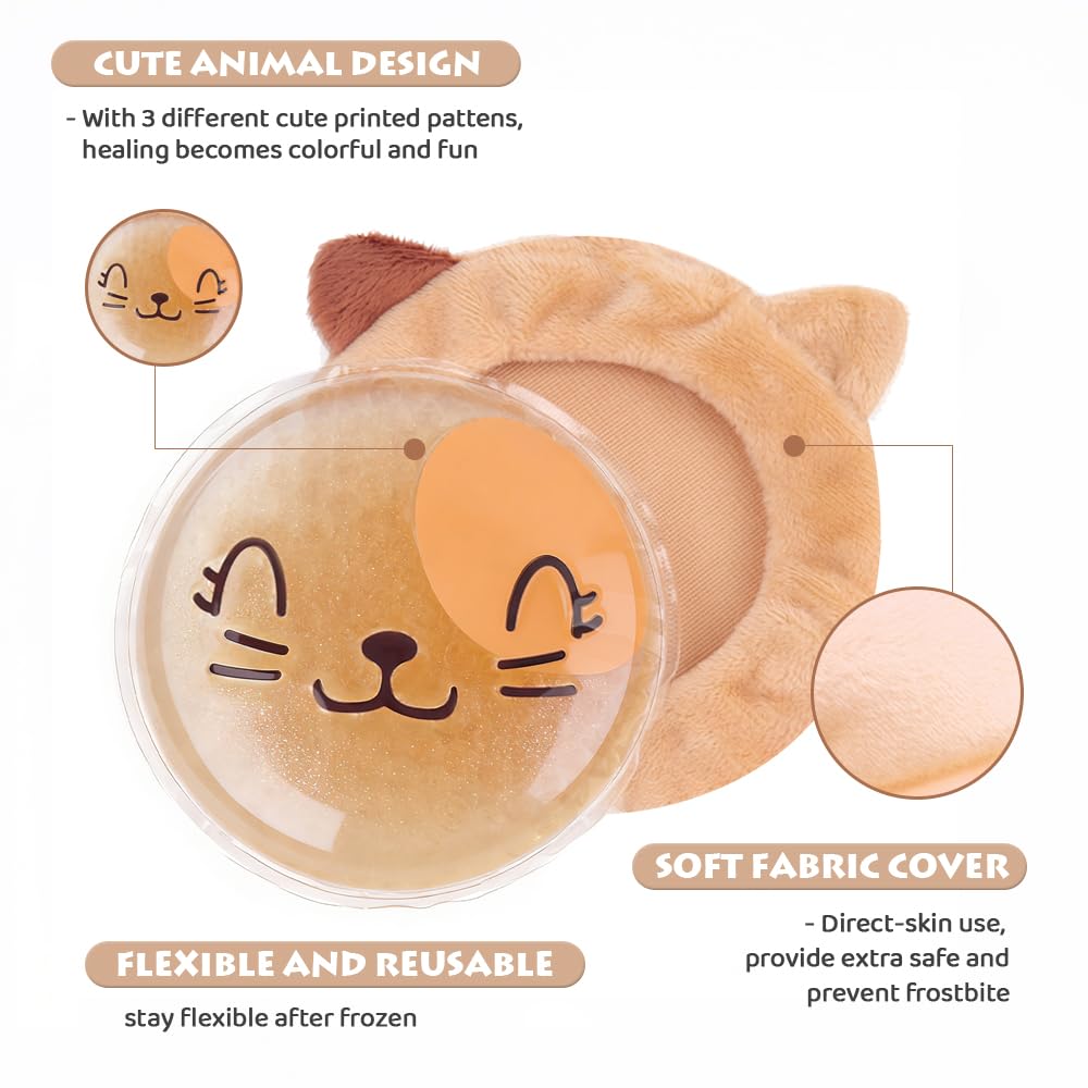 Hilph kids ice pack being used as a hot compress