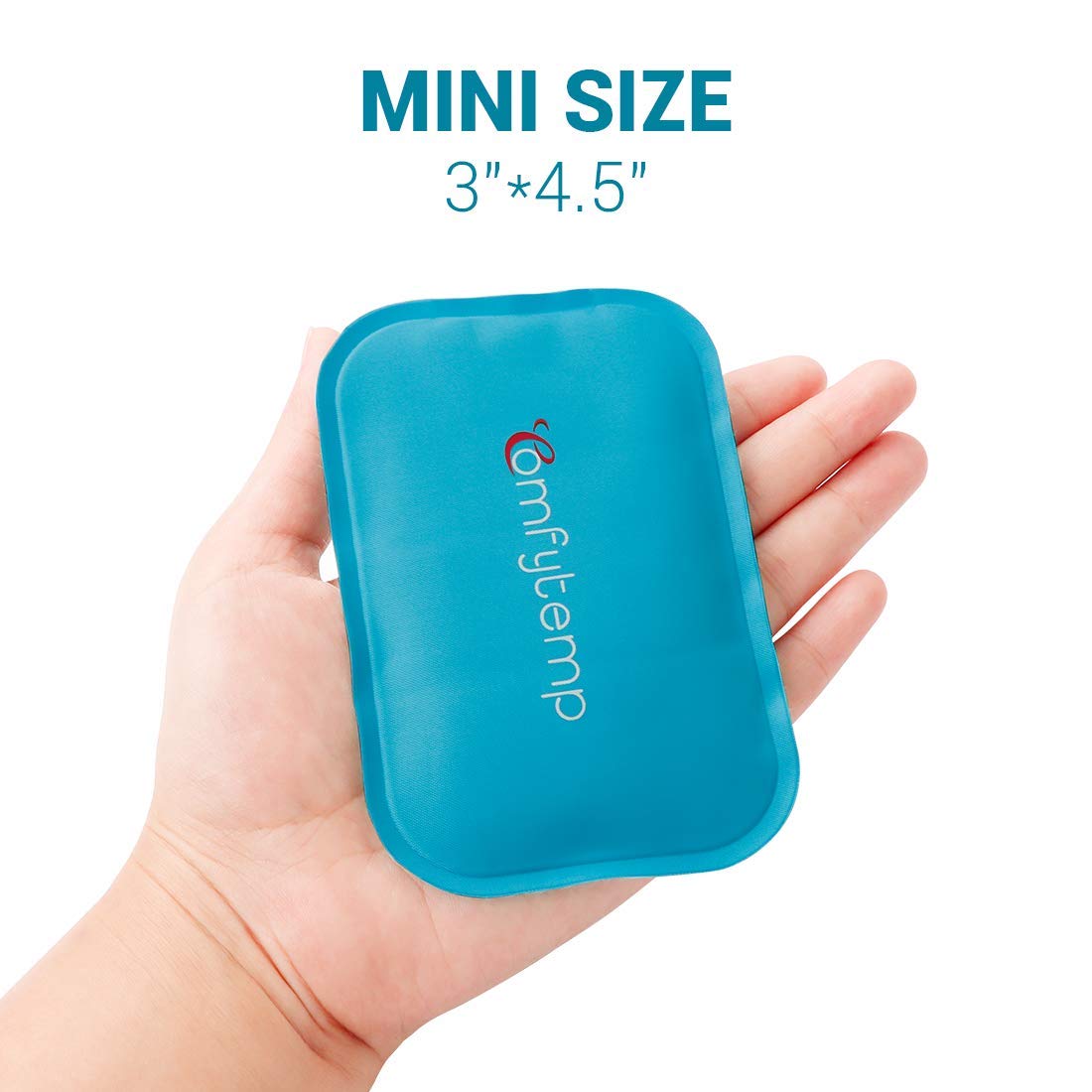 Flexible gel ice pack contouring to an ankle