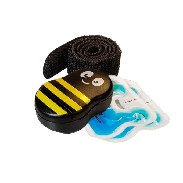Side view of Buzzy Striped pain management tool