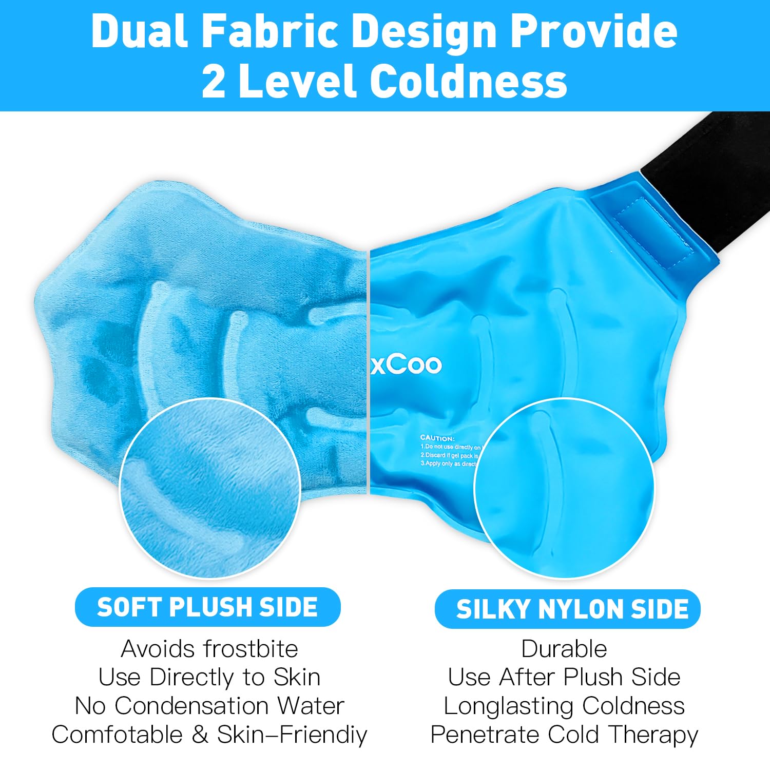 Adjustable neoprene straps on RelaxCoo ankle ice wrap